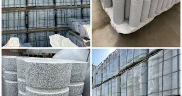 西藏 芝麻白花岗岩挡车柱、隔离柱多少钱