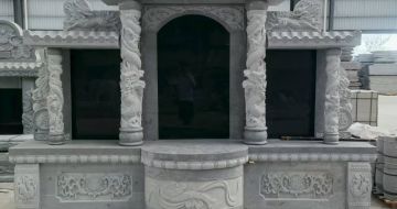 西藏 芝麻灰高档墓碑，土墓，可定制