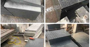 西藏 芝麻黑地铺石材