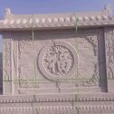 西藏 芝麻白花岗岩屏风，照壁，影壁