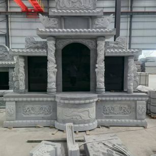 西藏 芝麻灰高档墓碑，土墓，可定制