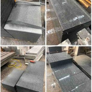 西藏 芝麻黑地铺石材