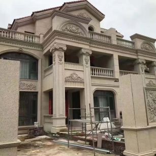 西藏黄金麻别墅外墙安装效果