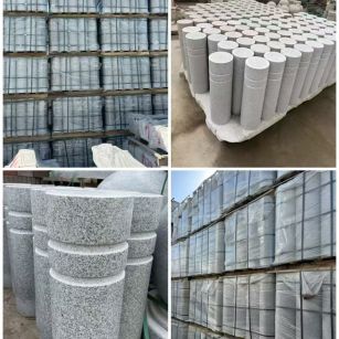 西藏 芝麻白花岗岩挡车柱、隔离柱多少钱