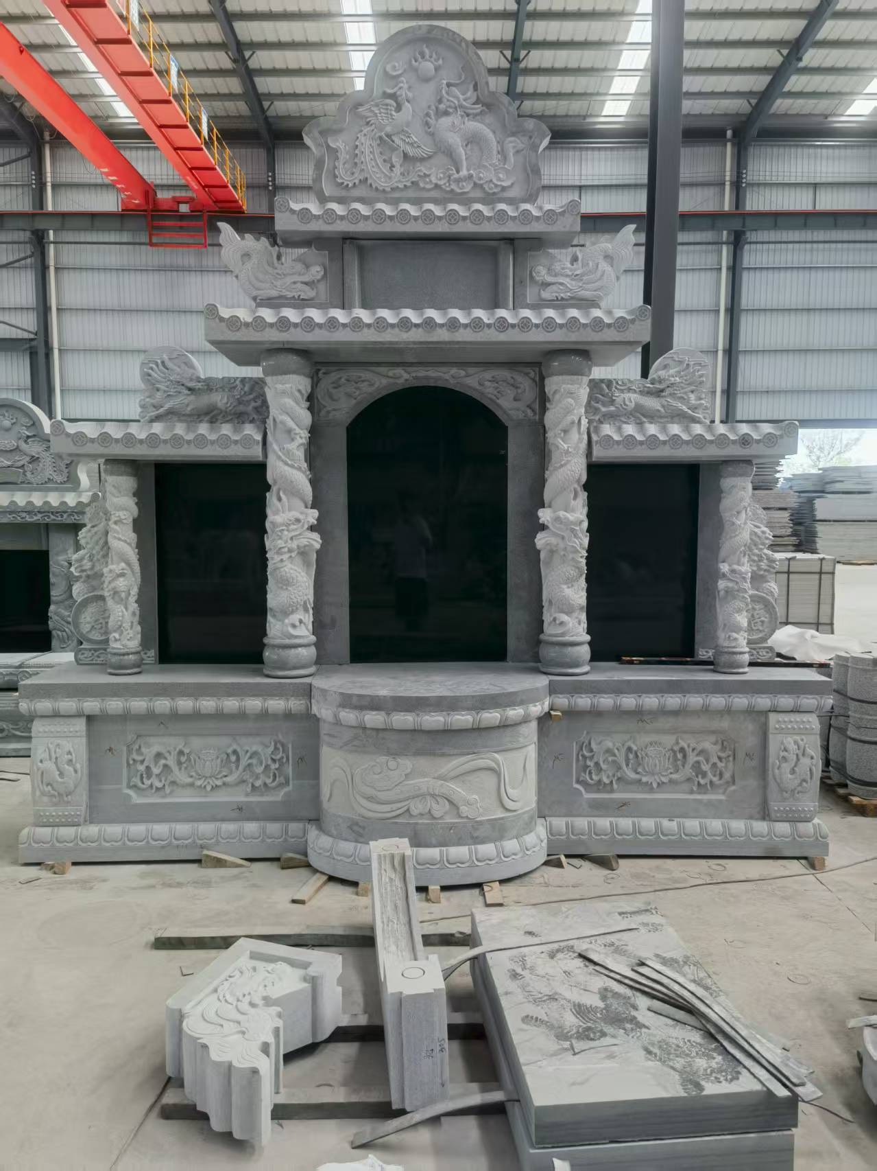 西藏 芝麻灰高档墓碑，土墓，可定制