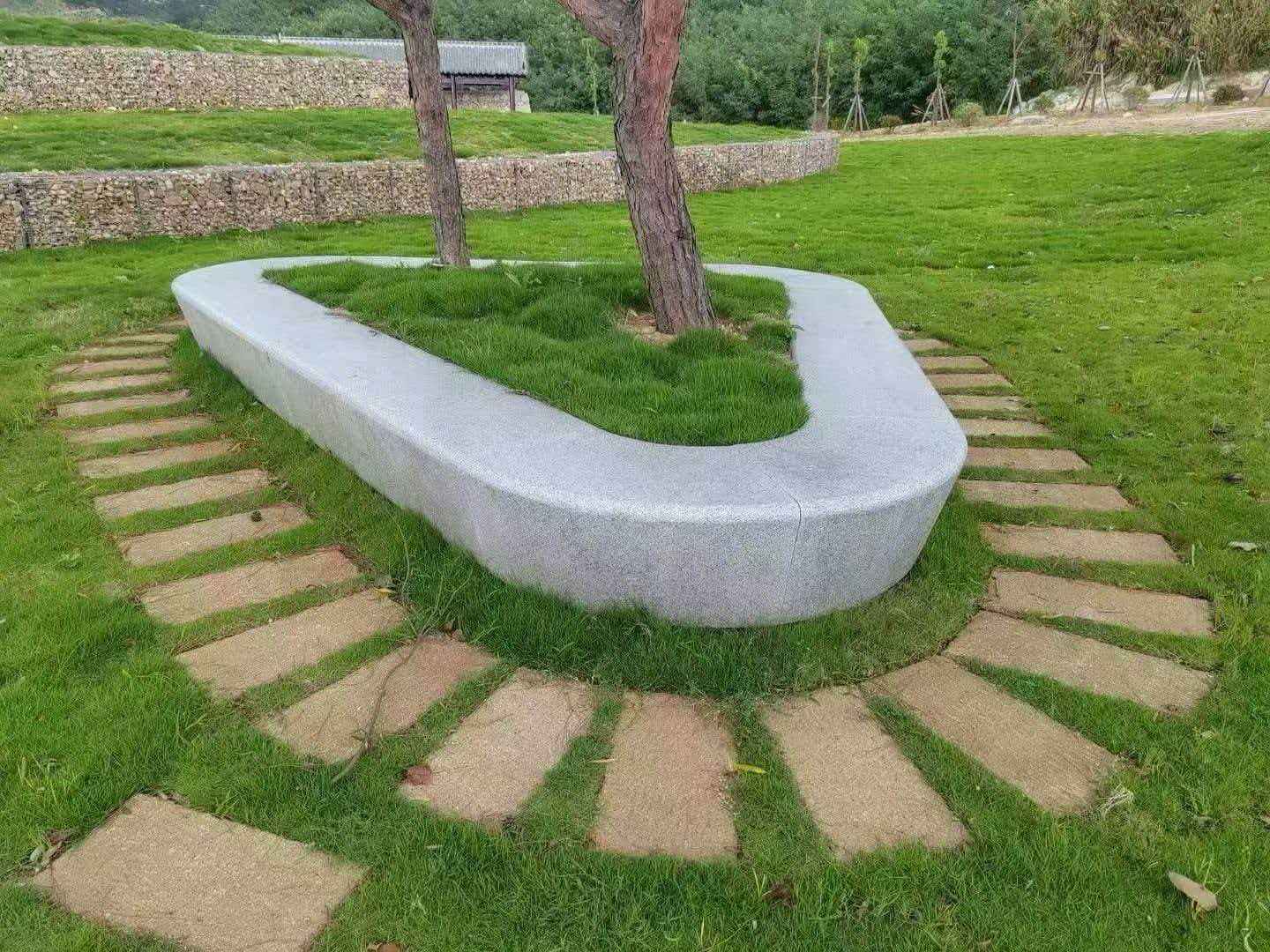 西藏 芝麻白光面整石坐凳