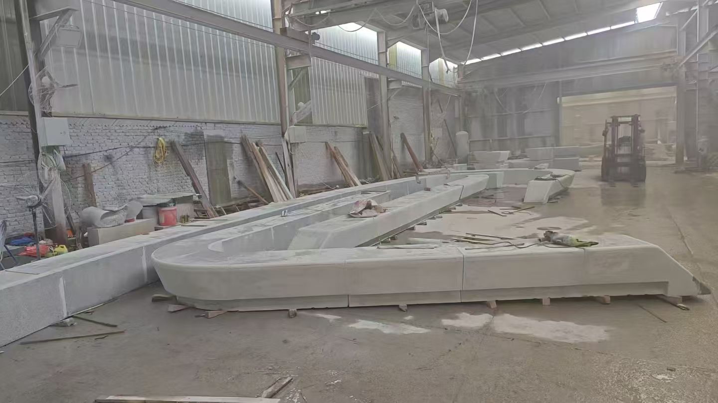 西藏 花岗岩整石坐凳拼装